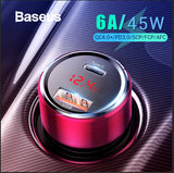 Baseus 45W Quick Charge 4.0 3.0 USB Car Charger
